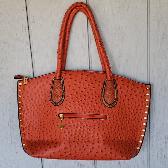 Orange Purse. SJS Handbag Woman Leather - Picture 3 of 16